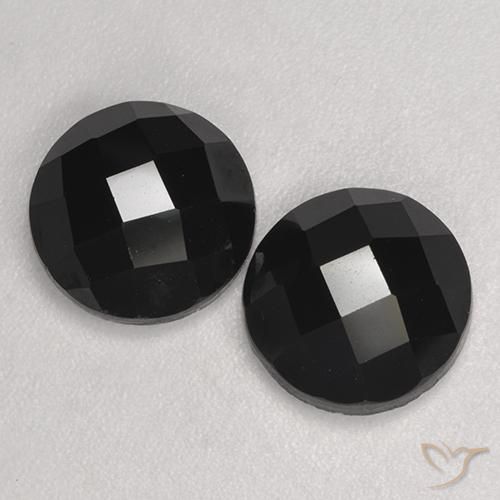 6.98 ct Black Spinel, 9 mm Round Rose Cut From Thailand, Photo A