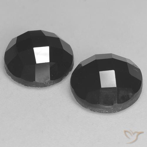 Spinel Gemstones in 9 mm (calibrated) Size for Sale, Spinel Stones in Black Color