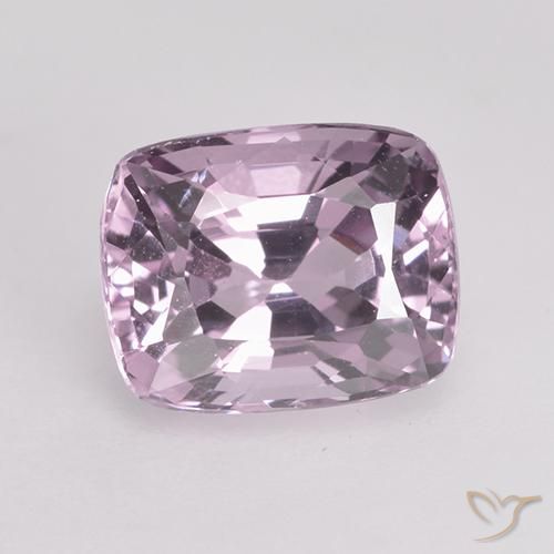 1.42ct Natural Very Light Grape Purple Spinel, Cushion, VVS-VS