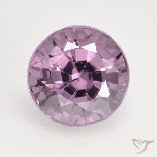 0,76 ct runder lila Spinell aus Tansania, Größe 5,1mm, Garantiert natürlicher Edelstein, VVS-VS Reinheit, 1 Stück Spinell in Grau-Lila Farbe, Mohs-Härte von 8 Geeignet für den täglichen Gebrauch im Schmuck, Photo A