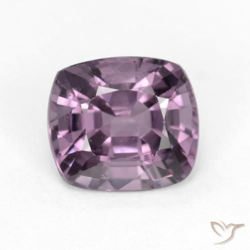 1,34 ct lila Spinell, 6,7 x 5,9 mm Kissenschliff aus Tansania, Photo A