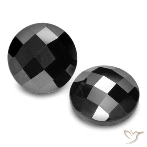 12.77ctw Natural Black Spinel, Round, Opaque