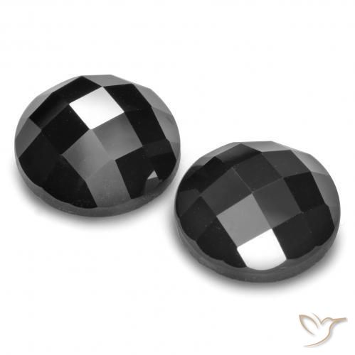 Spinel Gemstones in 12 mm (calibrated) Size for Sale, Spinel Stones in Black Color