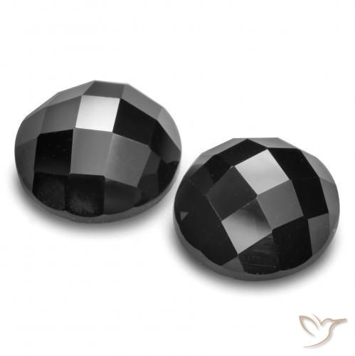 Spinel Gemstones in 12 mm (calibrated) Size for Sale, Spinel Stones in Black Color