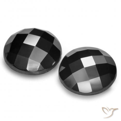 Spinel Gemstones in 12 mm (calibrated) Size for Sale, Spinel Stones in Black Color
