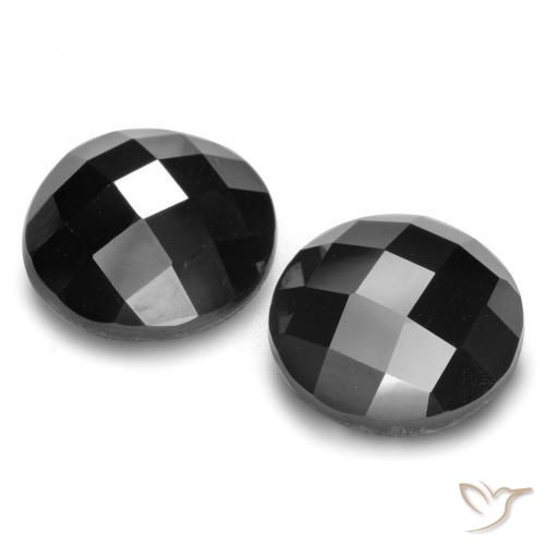 Spinel Gemstones in 12 mm (calibrated) Size for Sale, Spinel Stones in Black Color