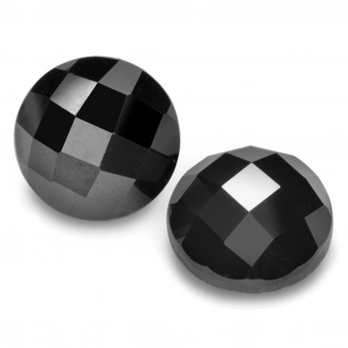 Black Spinel Gem - 8.1ct Round Rose-Cut (ID: 548380)