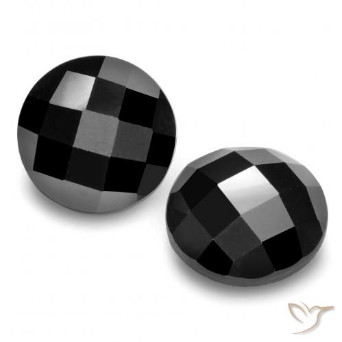 13.13ctw Natural Black Spinel, Round, Opaque