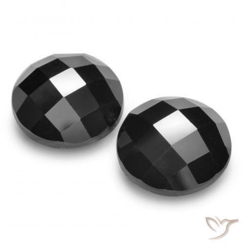 Spinel Gemstones in 12 mm (calibrated) Size for Sale, Spinel Stones in Black Color