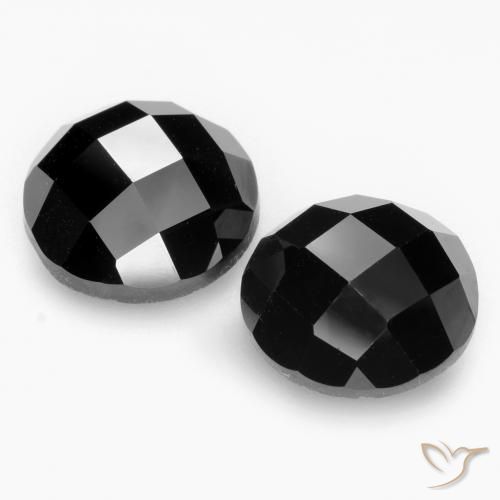 Spinel Gemstones in 12 mm (calibrated) Size for Sale, Spinel Stones in Black Color