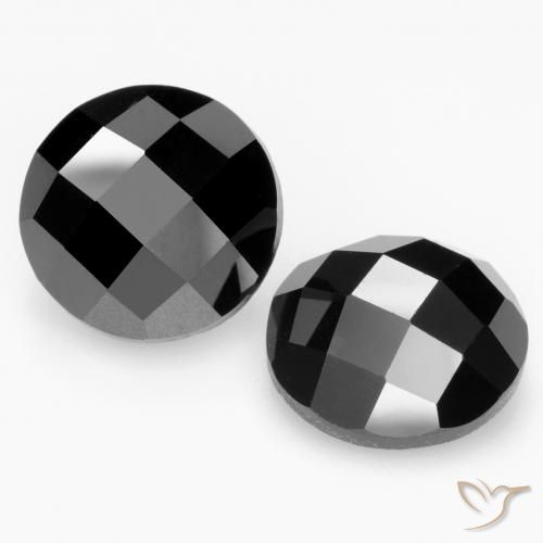 13.38ctw Natural Black Spinel, Round, Opaque