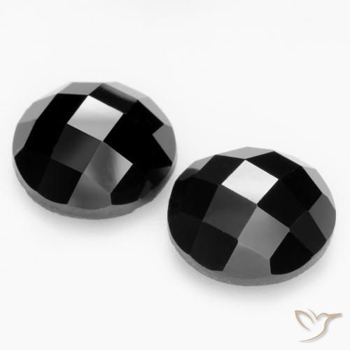Spinel Gemstones in 12 mm (calibrated) Size for Sale, Spinel Stones in Black Color