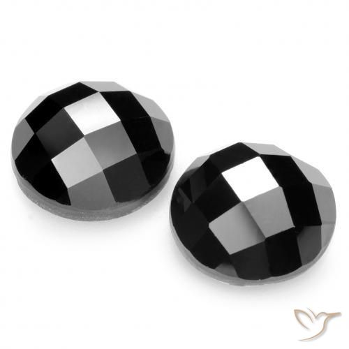 Spinel Gemstones in 12 mm (calibrated) Size for Sale, Spinel Stones in Black Color