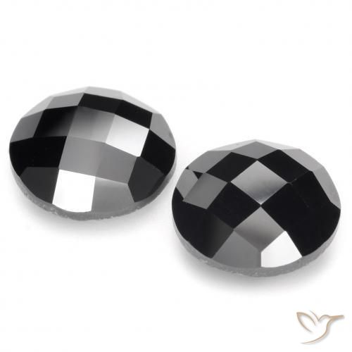 Spinel Gemstones in 12 mm (calibrated) Size for Sale, Spinel Stones in Black Color