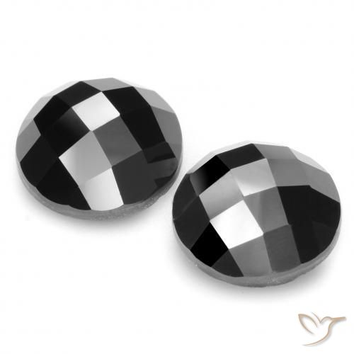 Spinel Gemstones in 12 mm (calibrated) Size for Sale, Spinel Stones in Black Color