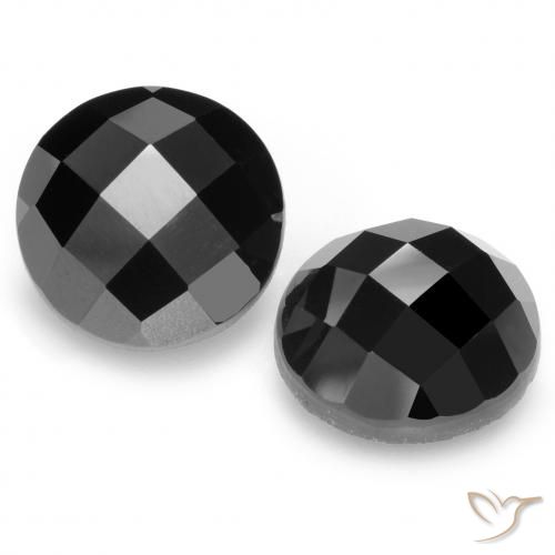 14.33ctw Natural Black Spinel, Round, Opaque