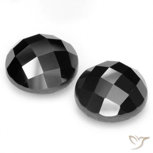 Spinel Gemstones in 12 mm (calibrated) Size for Sale, Spinel Stones in Black Color