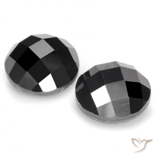 Spinel Gemstones in 12 mm (calibrated) Size for Sale, Spinel Stones in Black Color