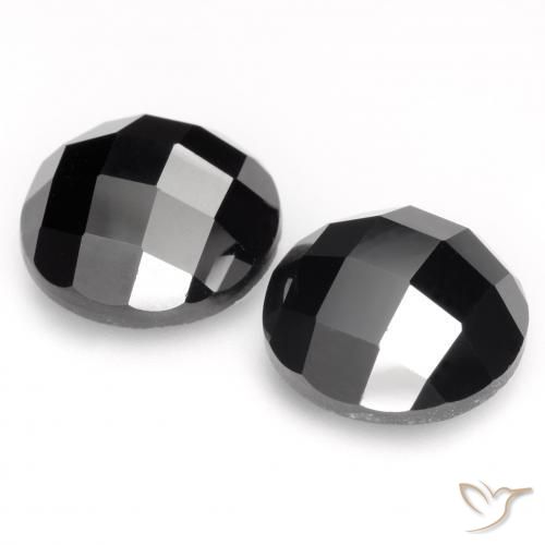Spinel Gemstones in 12 mm (calibrated) Size for Sale, Spinel Stones in Black Color