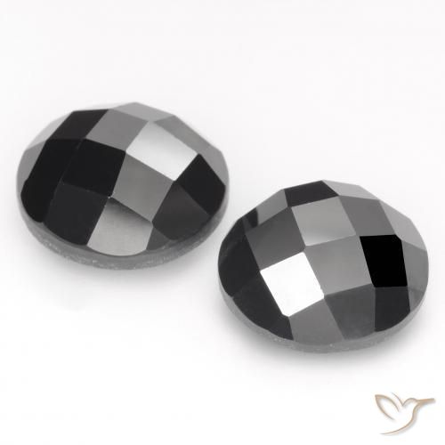 Spinel Gemstones in 12 mm (calibrated) Size for Sale, Spinel Stones in Black Color