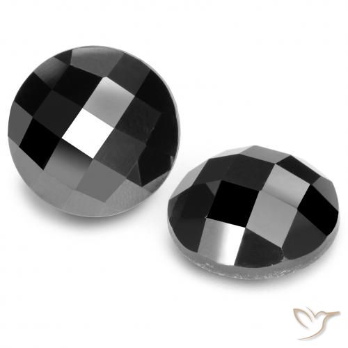 12.96ctw Natural Black Spinel, Round, Opaque