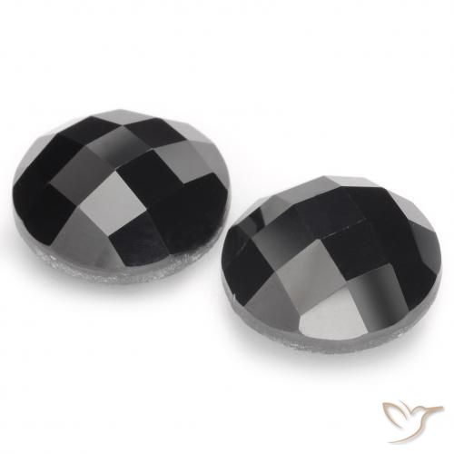Spinel Gemstones in 12 mm (calibrated) Size for Sale, Spinel Stones in Black Color