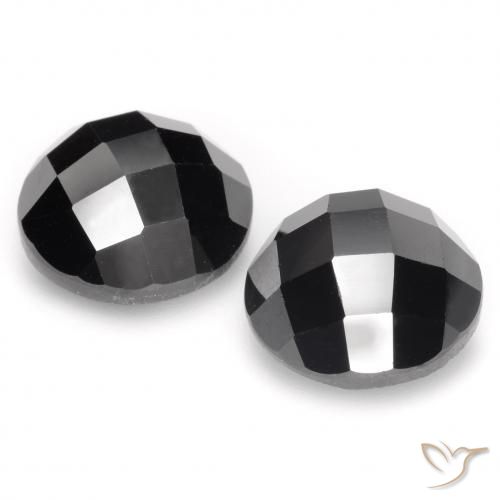 Spinel Gemstones in 12 mm (calibrated) Size for Sale, Spinel Stones in Black Color