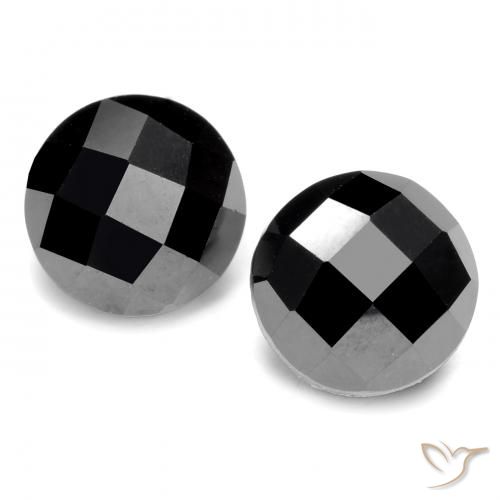 7.18ctw Natural Black Spinel, Round, Opaque