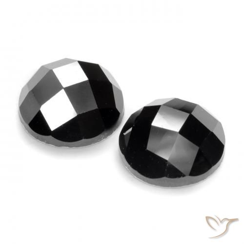 Spinel Gemstones in 9 mm (calibrated) Size for Sale, Spinel Stones in Black Color