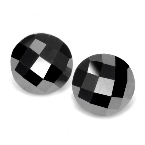 Negro Espinela Gema - 3.4ct Corte Rosa Redondo (ID: 548587)