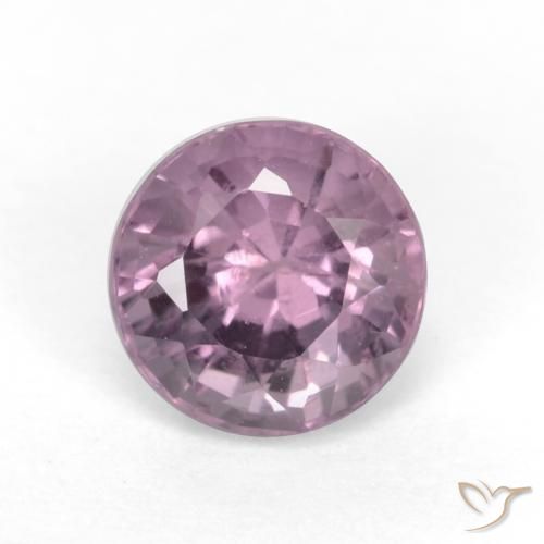 Espinela Morado Faceta Redonda de 0.68 ct de Tanzania, dimensión 5mm, piedra preciosa natural No tratado, claridad vs-si, Espinela de 1 pieza en color Rosado-púrpura uva claro, dureza Mohs de 8 Adecuado para joyas de uso diario, Photo A