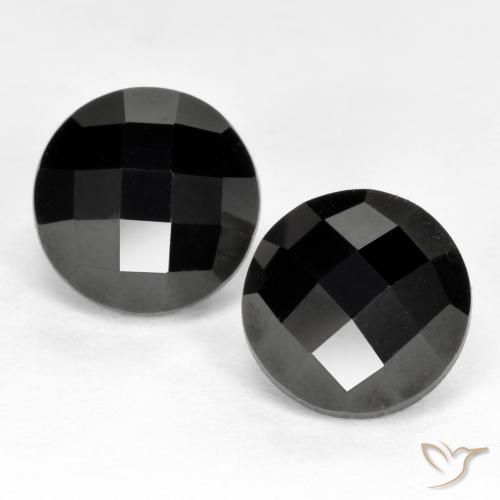 7.11 ct Black Spinel, 9.3 mm Round Rose Cut From Thailand, Photo A