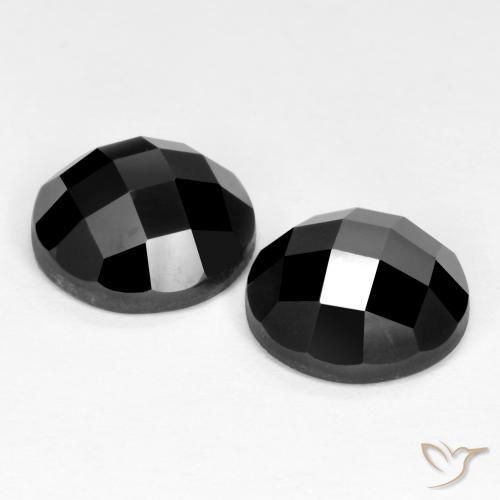 Spinel Gemstones in 9 mm (calibrated) Size for Sale, Spinel Stones in Black Color
