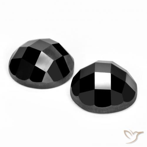 Spinel Gemstones in 9 mm (calibrated) Size for Sale, Spinel Stones in Black Color