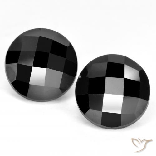 7.36 ct Black Spinel, 9.2 mm Round Rose Cut From Thailand, Photo A
