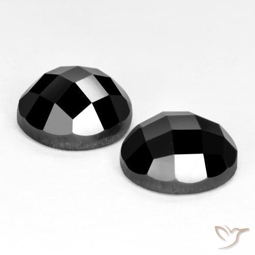 Spinel Gemstones in 9 mm (calibrated) Size for Sale, Spinel Stones in Black Color