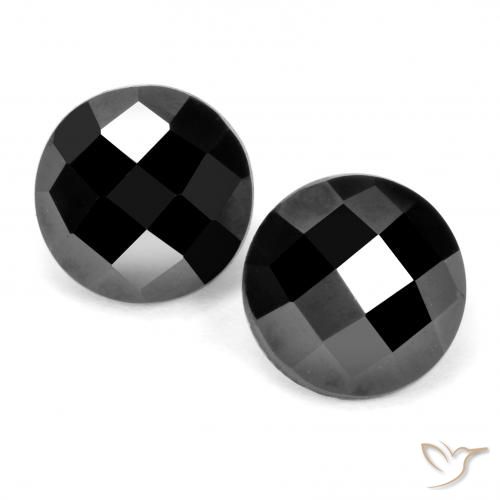 7.07ctw Natural Black Spinel, Round, Opaque