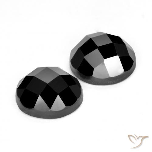 Spinel Gemstones in 9 mm (calibrated) Size for Sale, Spinel Stones in Black Color