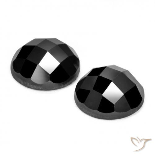 Spinel Gemstones in 9 mm (calibrated) Size for Sale, Spinel Stones in Black Color