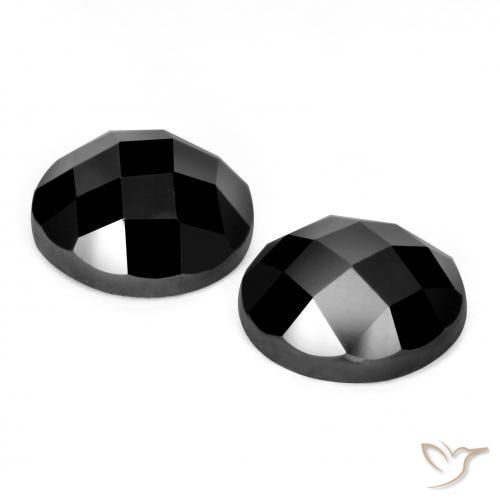 Spinel Gemstones in 9 mm (calibrated) Size for Sale, Spinel Stones in Black Color