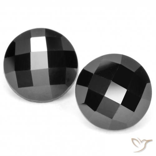 7.02ctw Natural Black Spinel, Round, Opaque