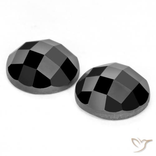 Spinel Gemstones in 9 mm (calibrated) Size for Sale, Spinel Stones in Black Color