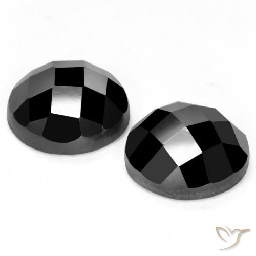 Spinel Gemstones in 9.5 mm (calibrated) Size for Sale, Spinel Stones in Black Color