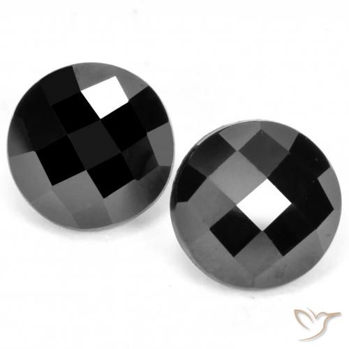 7.33ctw Natural Black Spinel, Round, Opaque