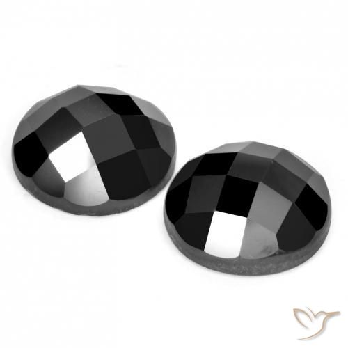 Spinel Gemstones in 9.5 mm (calibrated) Size for Sale, Spinel Stones in Black Color