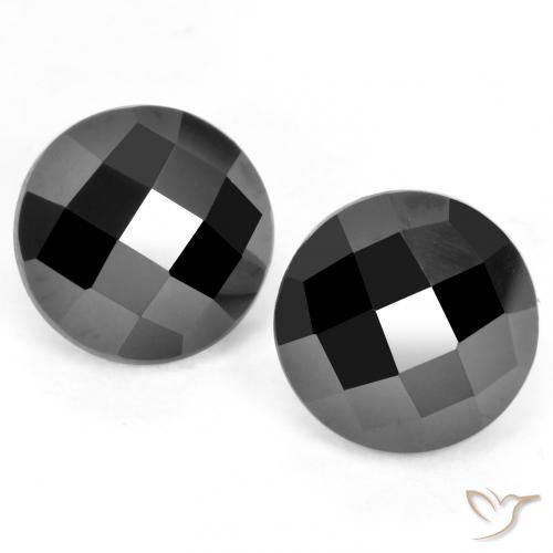 6.90ctw Natural Black Spinel, Round, Opaque