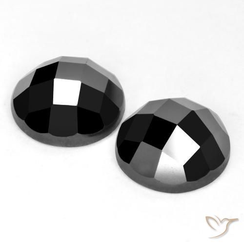 Spinel Gemstones in 9 mm (calibrated) Size for Sale, Spinel Stones in Black Color