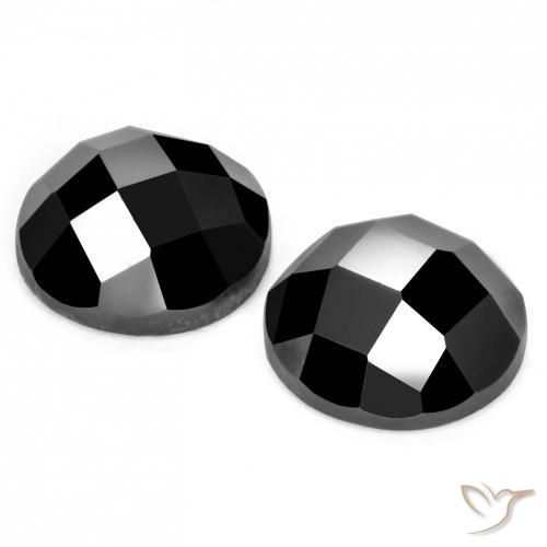 Spinel Gemstones in 9 mm (calibrated) Size for Sale, Spinel Stones in Black Color