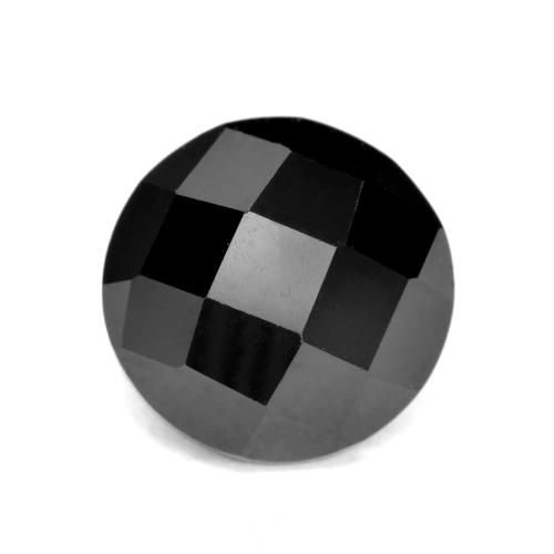 Черный Шпинель Камень - 3.3ct Круглая Огранка Роза (ID: 554415)