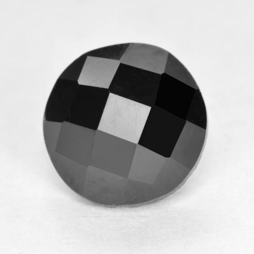 Black Spinel Gem - 3.4ct Round Rose-Cut (ID: 554420)